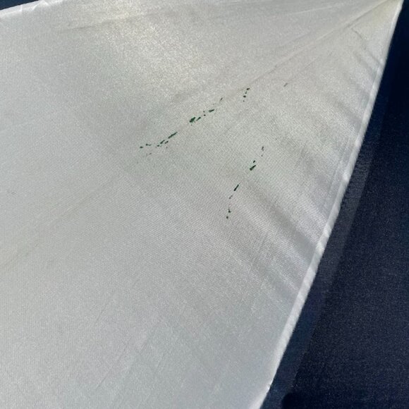 Magic Chef Appliances Blue and White Large Umbrella Wood Handle Vintage - Picture 5 of 11